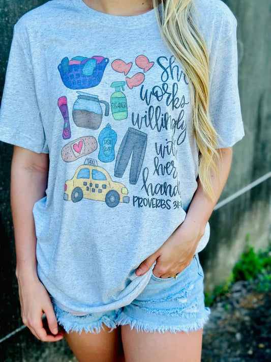 Mom Proverbs She Works Willingly With Her Hands