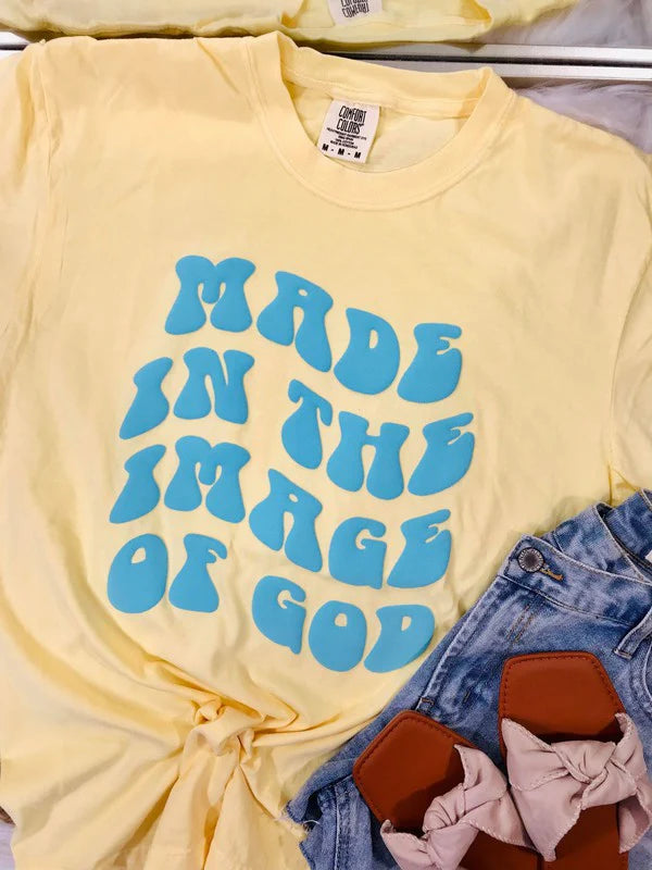 Wavy Made In The Image Of God Puff Tee
