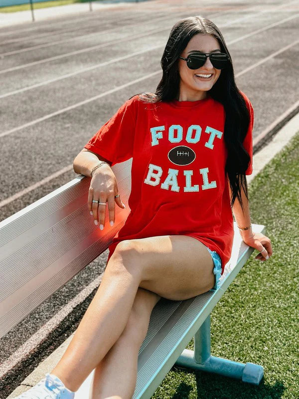 Football Game Day Chenille Patch Tee