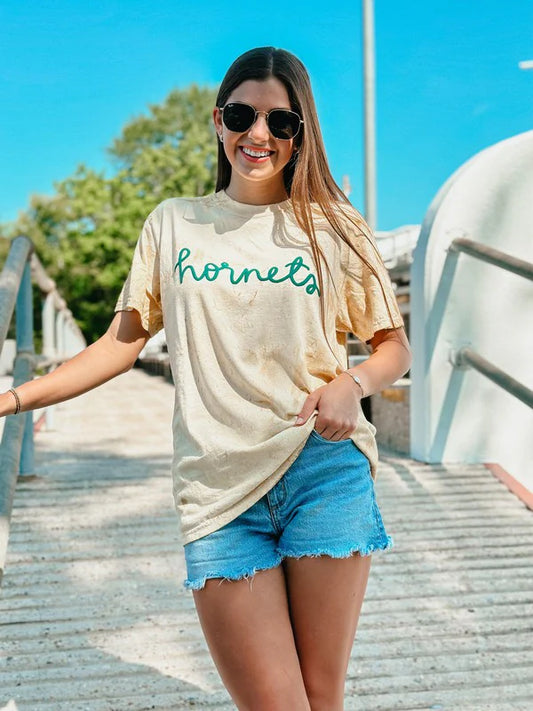 Custom School Yarn Puff Tee