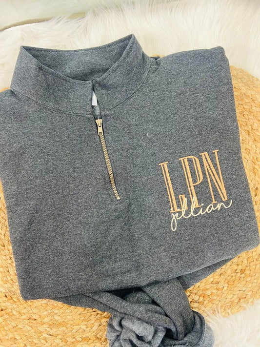 Custom Occupation/Name Pocket 1/4 Zip