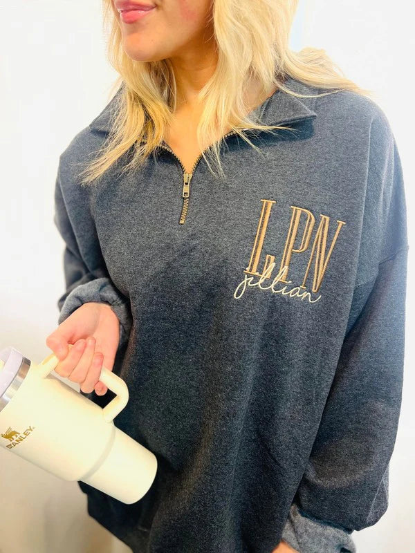 Custom Occupation/Name Pocket 1/4 Zip
