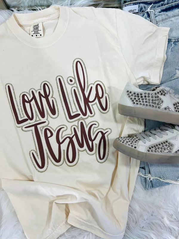 Love Like Jesus Double Vinyl Puff/Glitter Combo