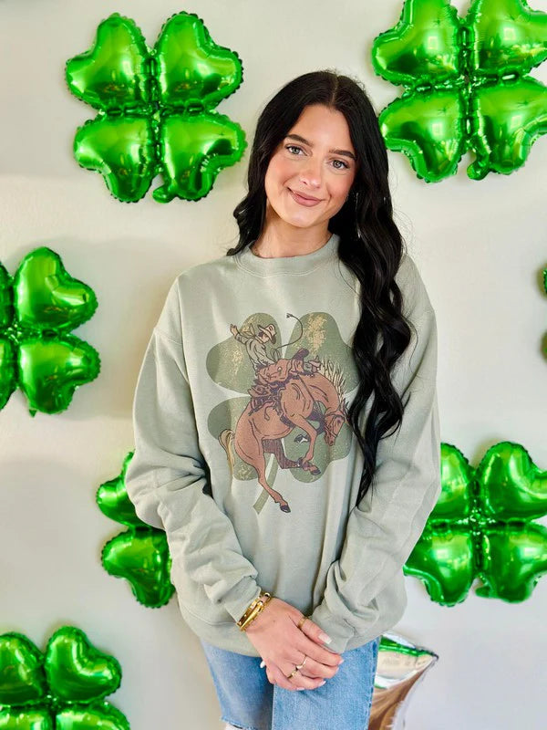 Four Leaf Clover Cowboy Sweatshirt