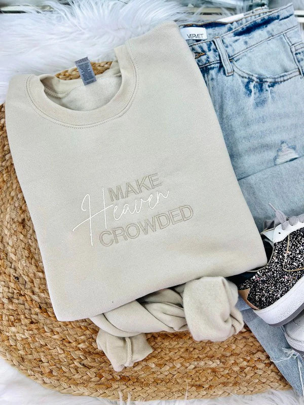 Make Heaven Crowded Embroidered Sweatshirt