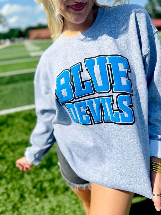 Custom Varsity Outlined Double Puff Sweatshirt