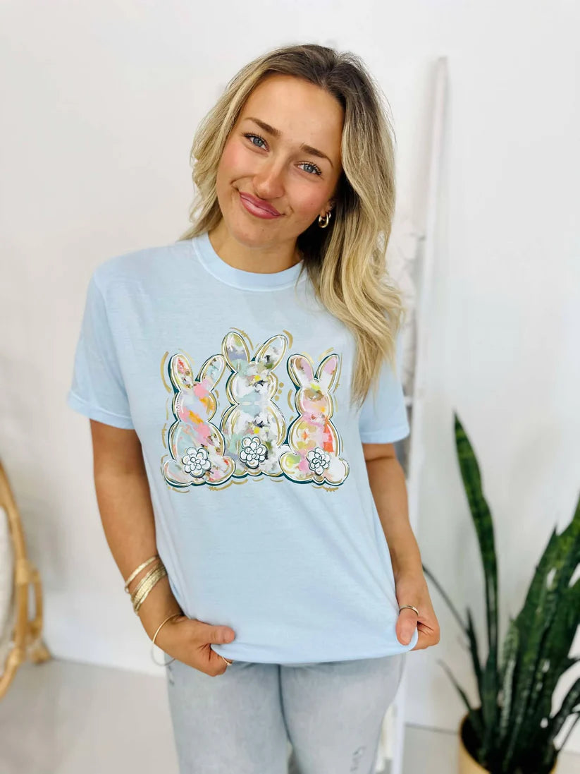 Watercolor Easter Bunny Trio DTF Sweatshirt