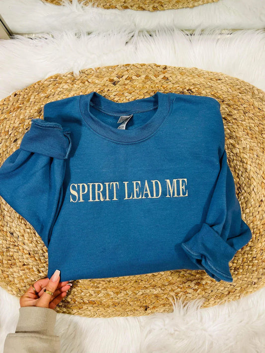 Spirit Lead Me Simple Embroidered Sweatshirt