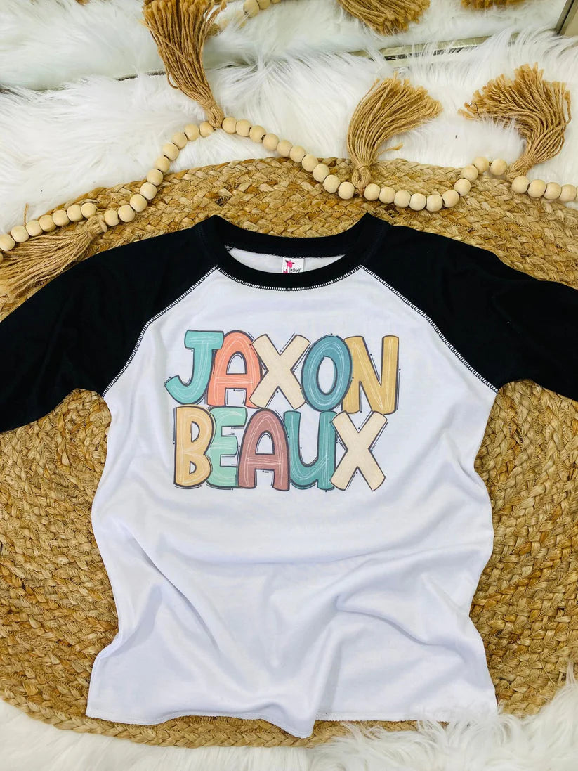 Custom Boy's Name Raglan Tee