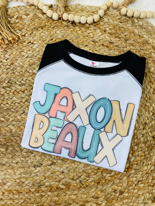 Custom Boy's Name Raglan Tee