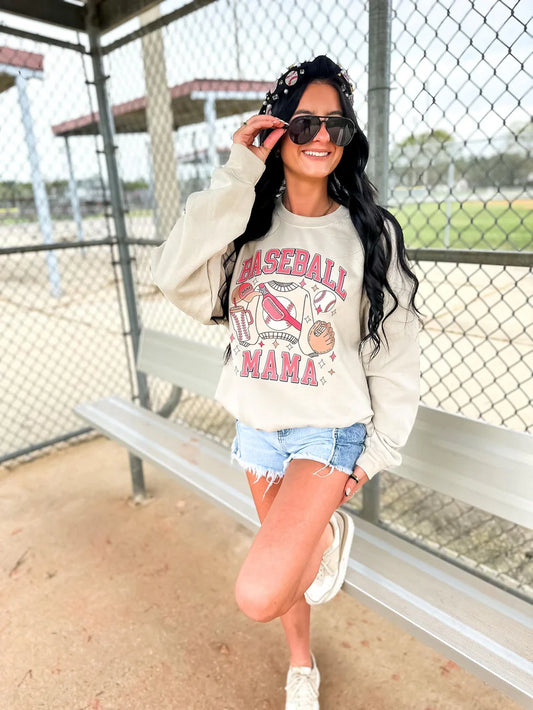 Baseball Mama Essentials DTF Sweatshirt