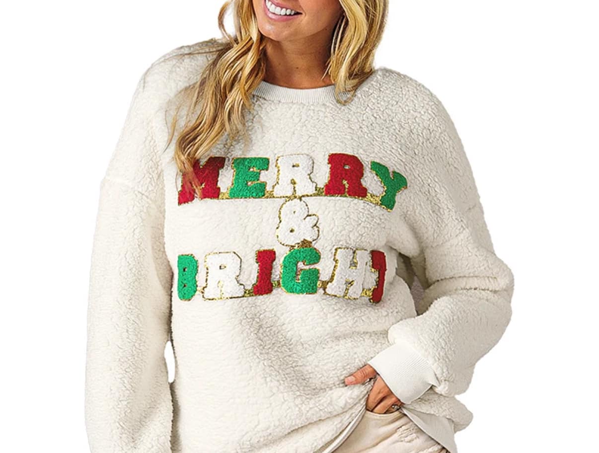 Chenille Patch Cozy Sweater
