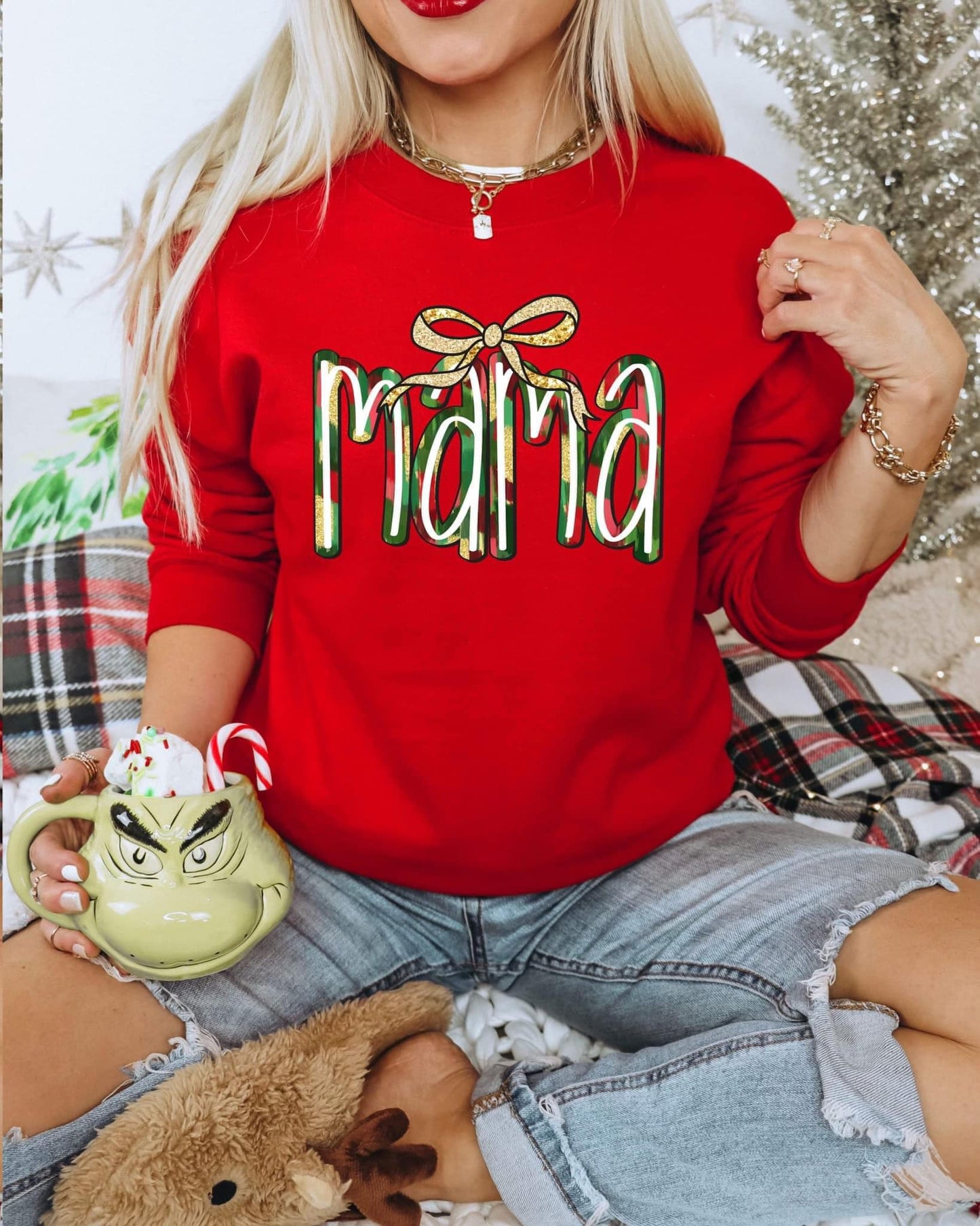 Christmas Mama Tees/Fleece Sweatshirt