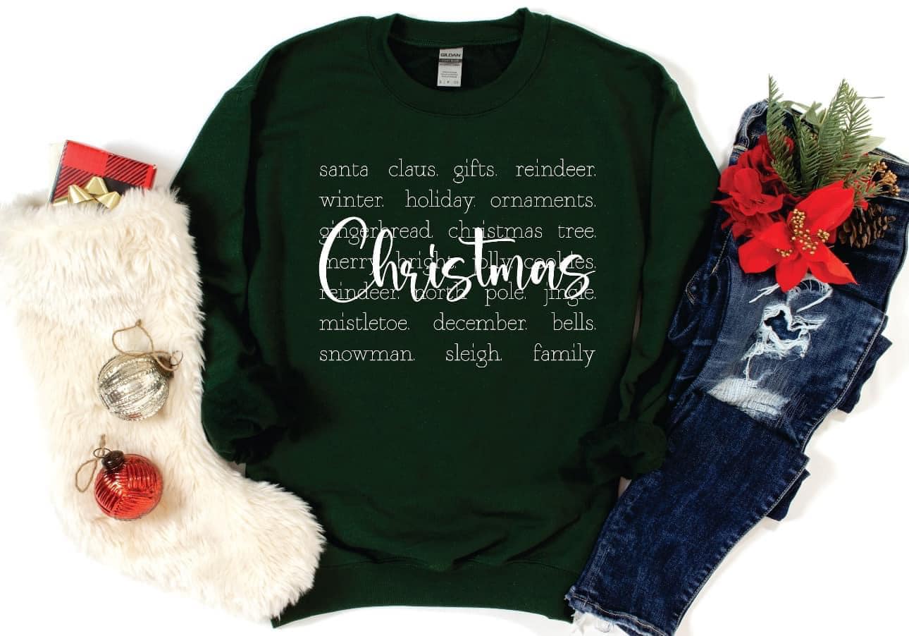 Christmas Sweatshirt-Screenprinted