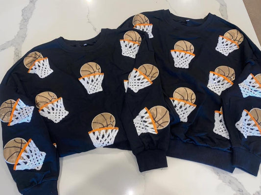 Basketball Sequins Sweatshirts