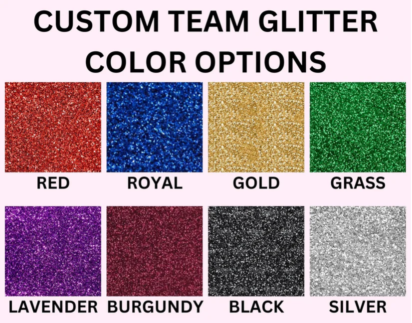 CUSTOM Mascot Cursive Puff/ Glitter Combo Sweatshirt