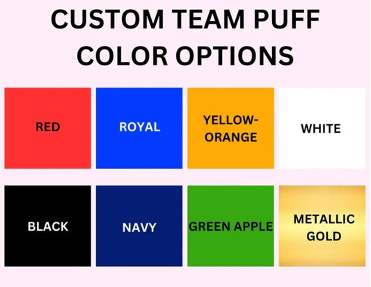 CUSTOM School Mascot Hollow Font Puff Tee