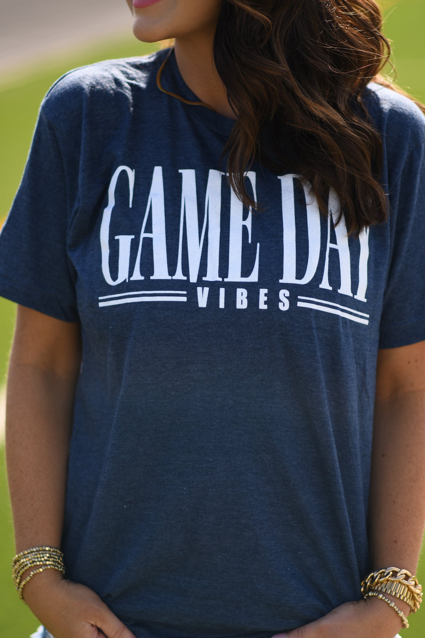 Navy Game Day Vibes Tee