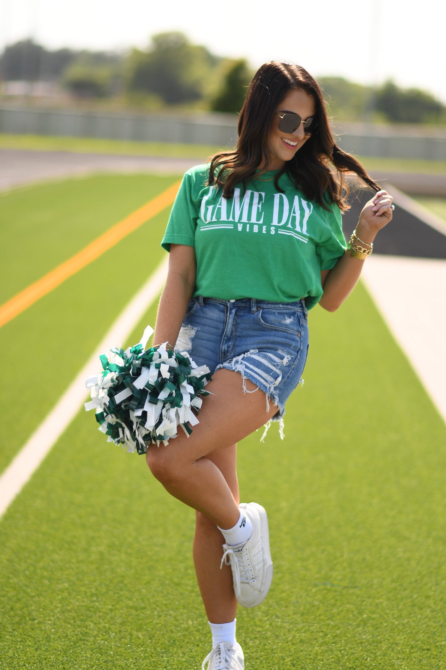 Green Game Day Vibes Tee