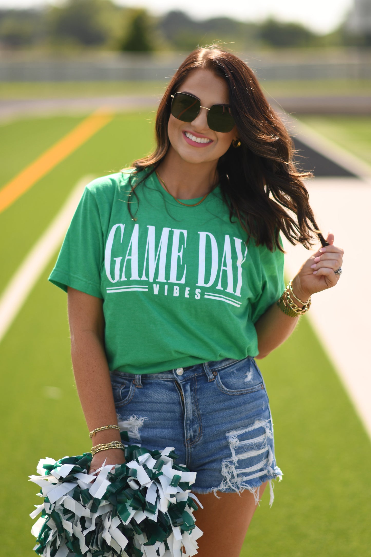 Green Game Day Vibes Tee