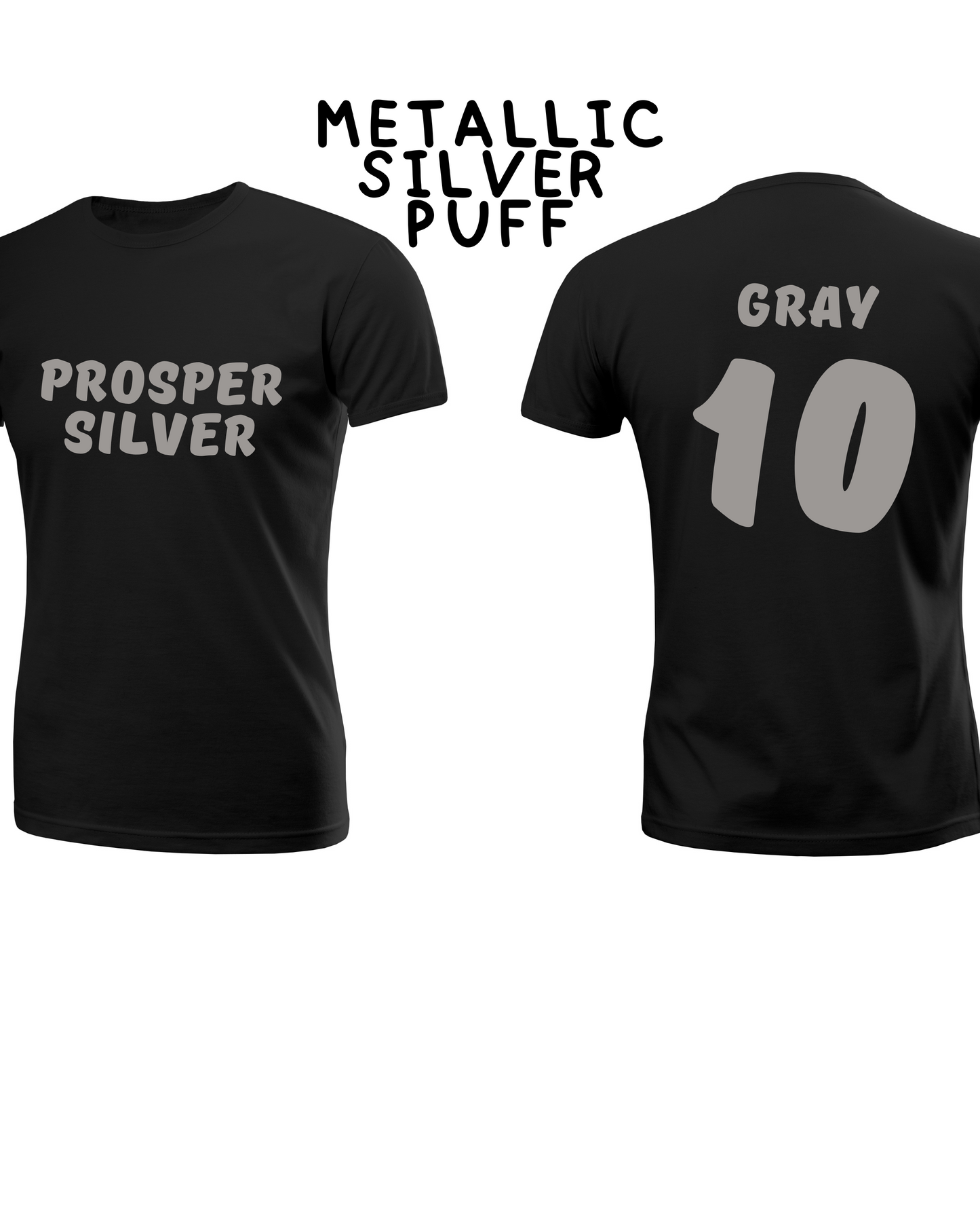 Prosper Silver Metallic Puff