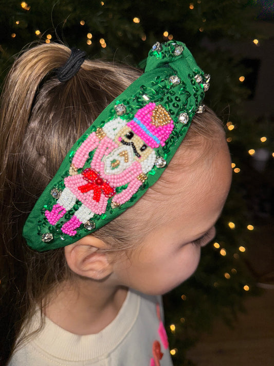 Holiday Headbands Nutcracker Green