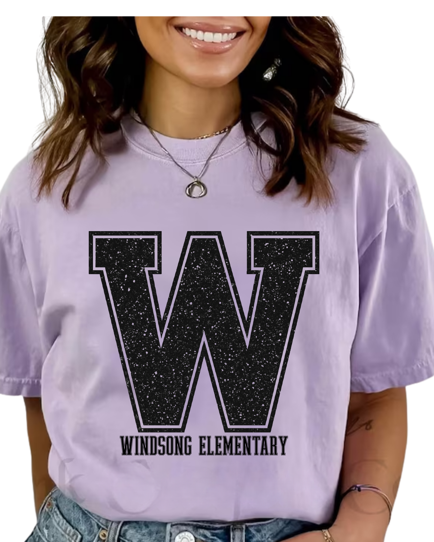 WR Varsity W Faux Glitter