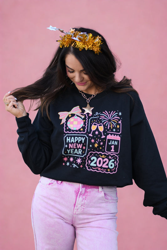 Happy New Year 2026 Disco Sweatshirt
