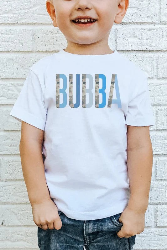 Bubba Blue Camo Colorblock Kids Tee