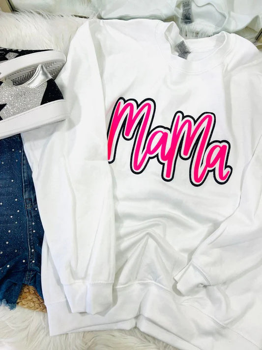 Mama Cursive Puff/Glitter Combo