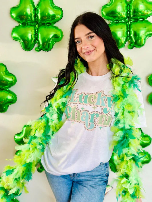 Lucky Charm Leopard Sparkle Tee