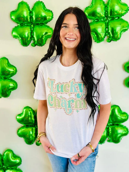 Lucky Charm Leopard Sparkle Tee
