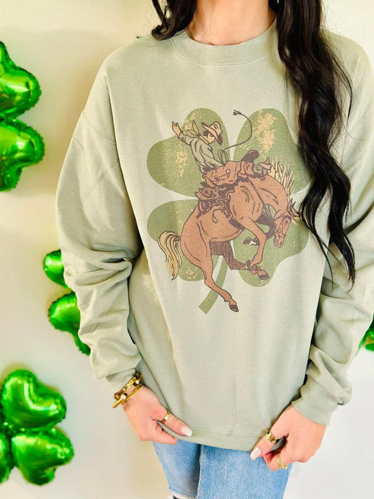 Four Leaf Clover Cowboy Sweatshirt