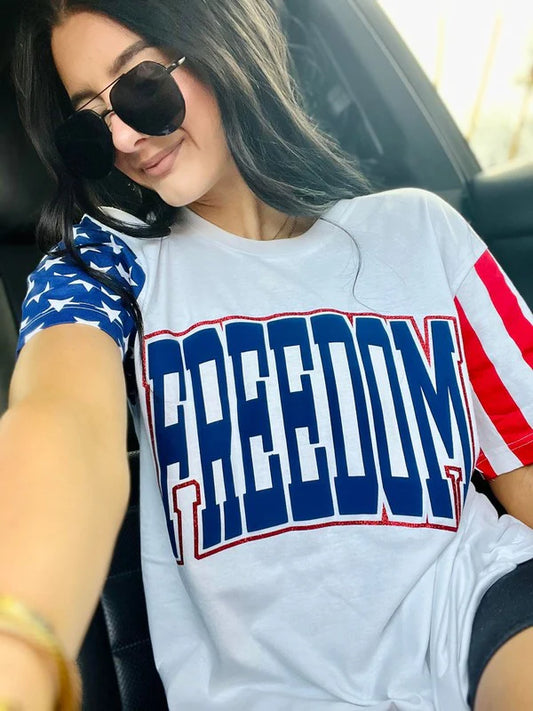 Freedom Varsity Curve Double Puff-Glitter Combo