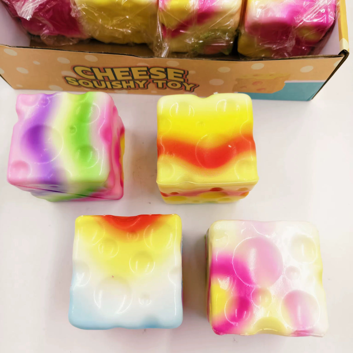 Tie Dye Cheese Squishy