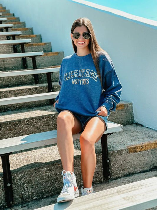 Custom Curved Varsity School Sweatshirt