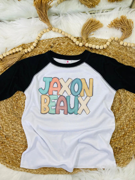 Custom Boy's Name Raglan Tee