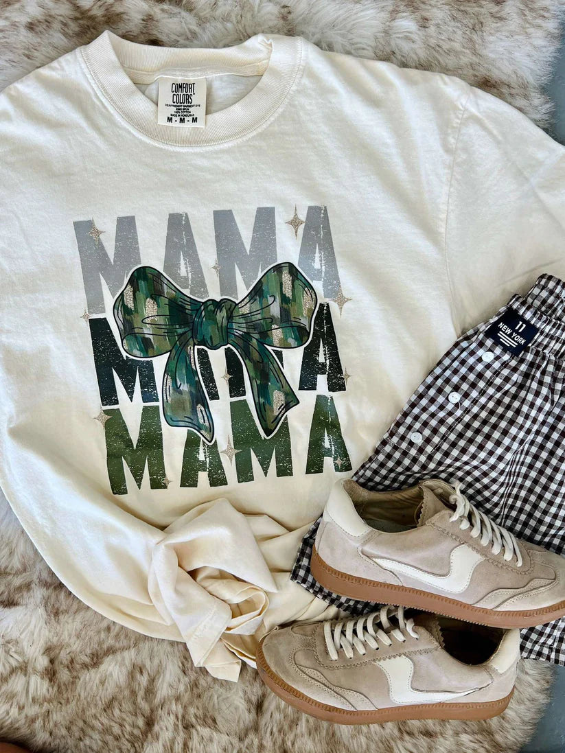 Mama Camo Paint Stroke DTF Tee