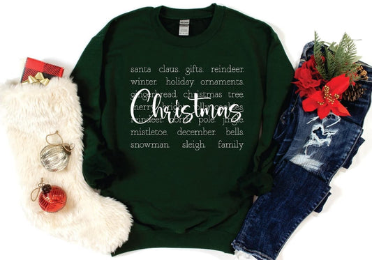 Christmas Sweatshirt-Screenprinted