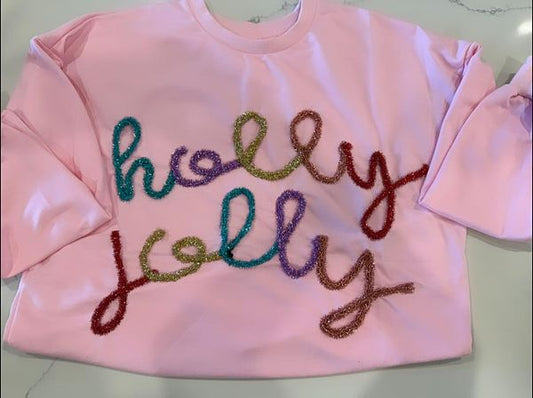 Tinsel Holly Jolly Sweatshirt