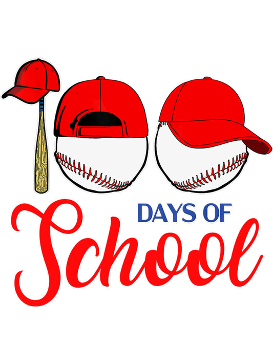 100 Days "Baseball Bat and Cap 2"