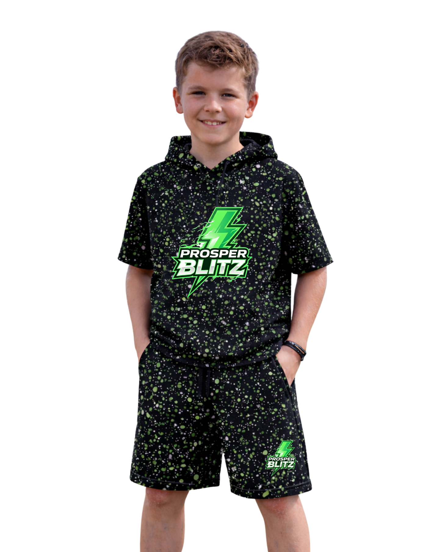 Prosper Blitz Spring Splatter Short Sleeve Hoodie