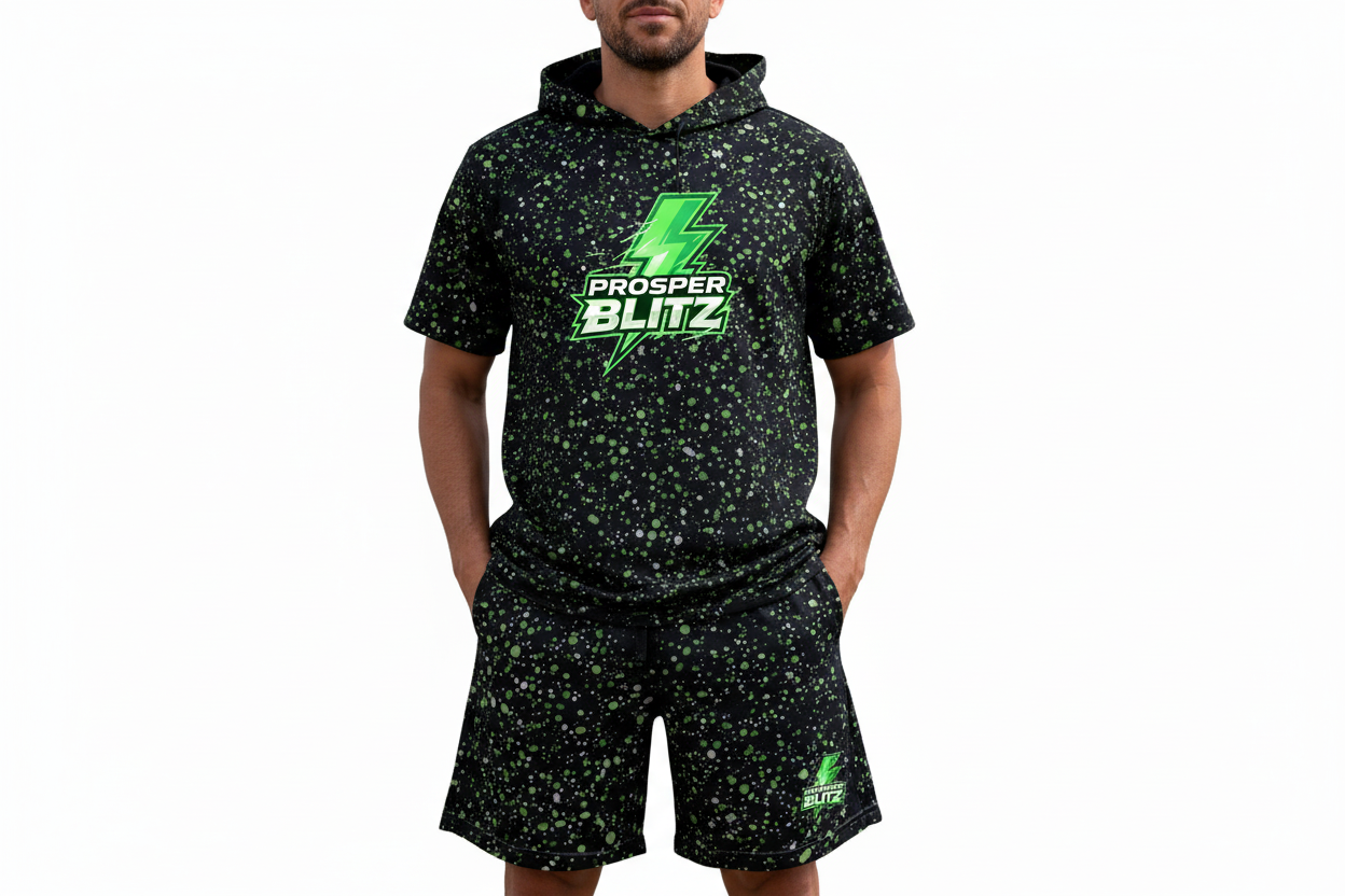 Prosper Blitz Spring Splatter Short Sleeve Hoodie