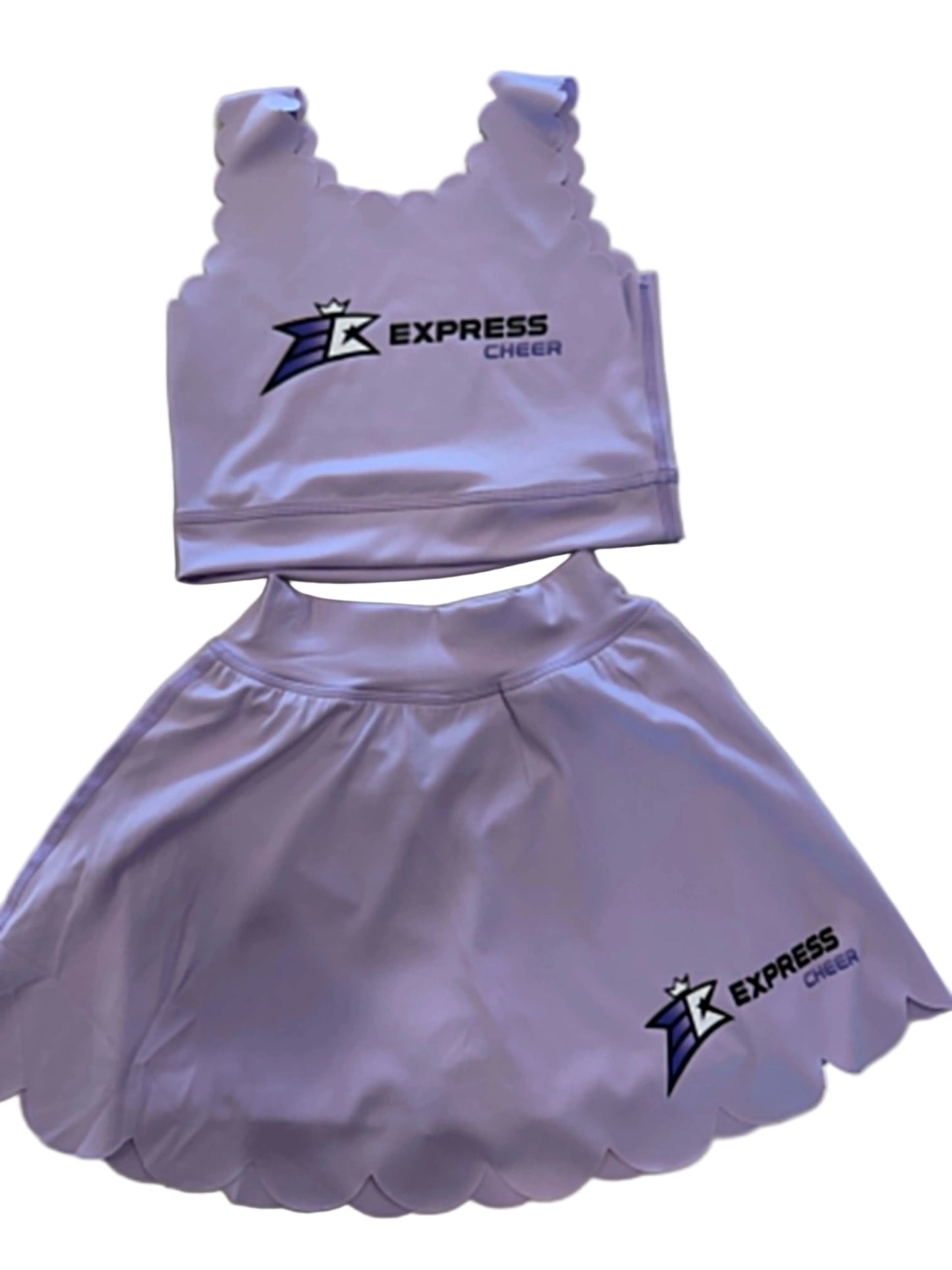 Active Two PIece Set - Solid Scallop - Custom (built in shorts)