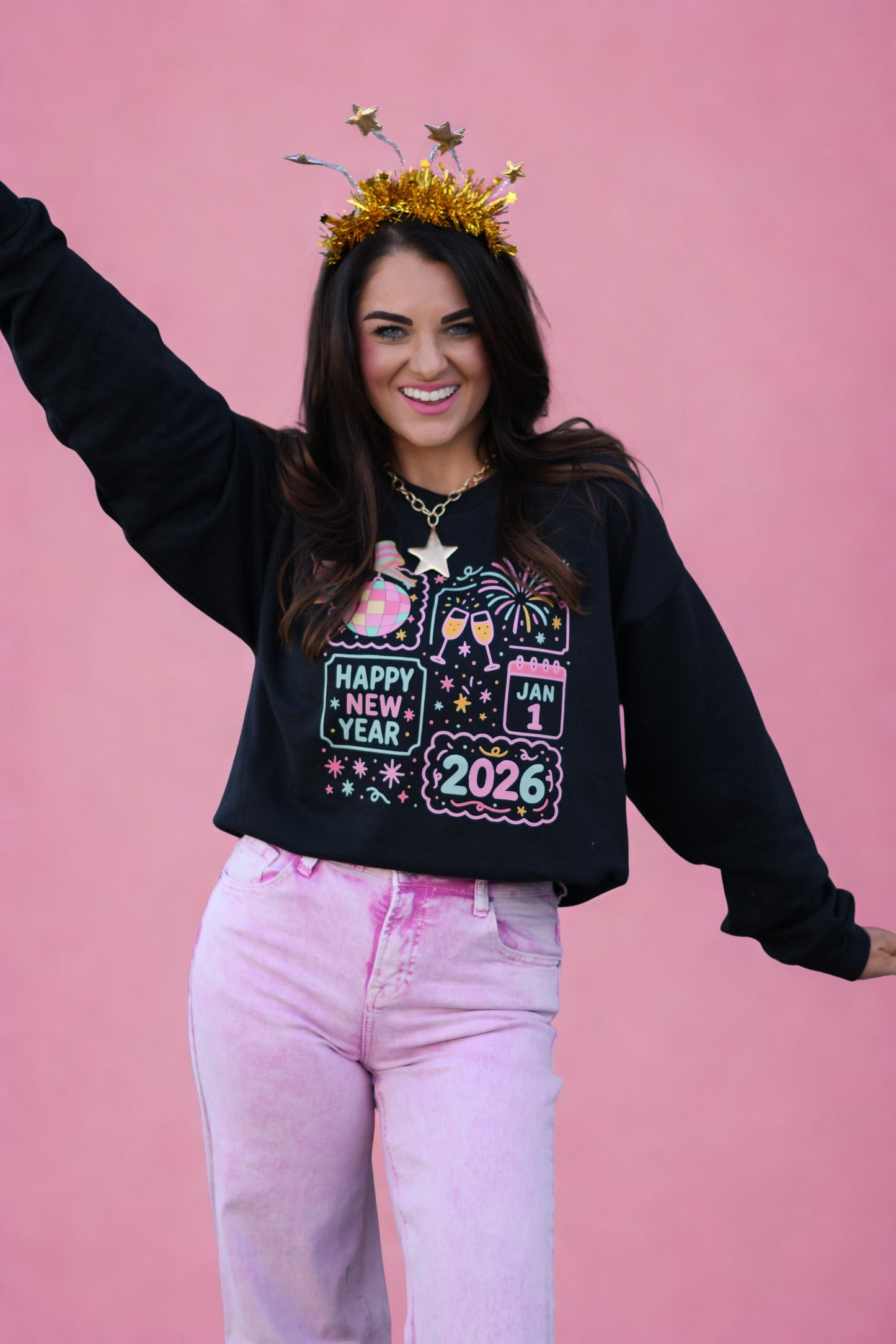 Happy New Year 2026 Disco Sweatshirt