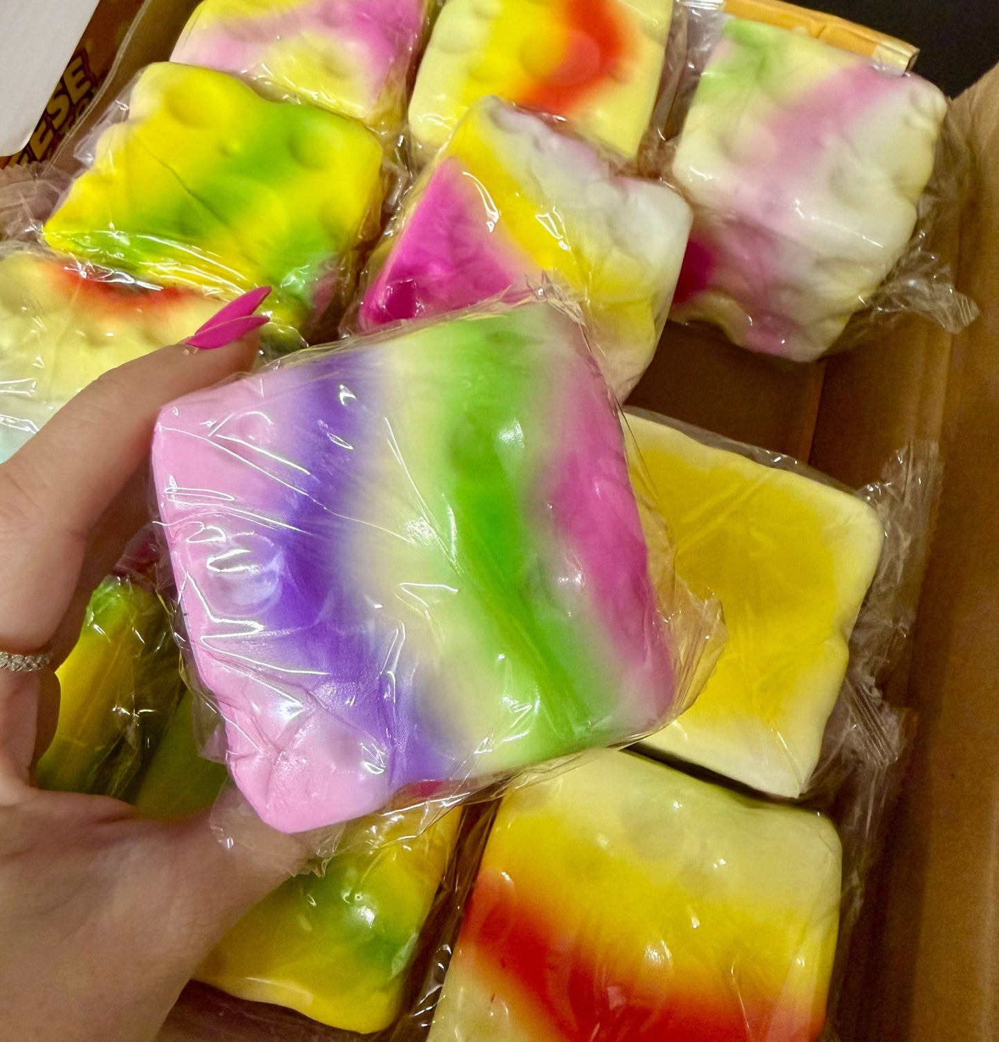 Tie Dye Cheese Squishy