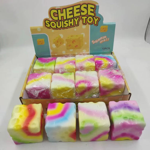 Tie Dye Cheese Squishy