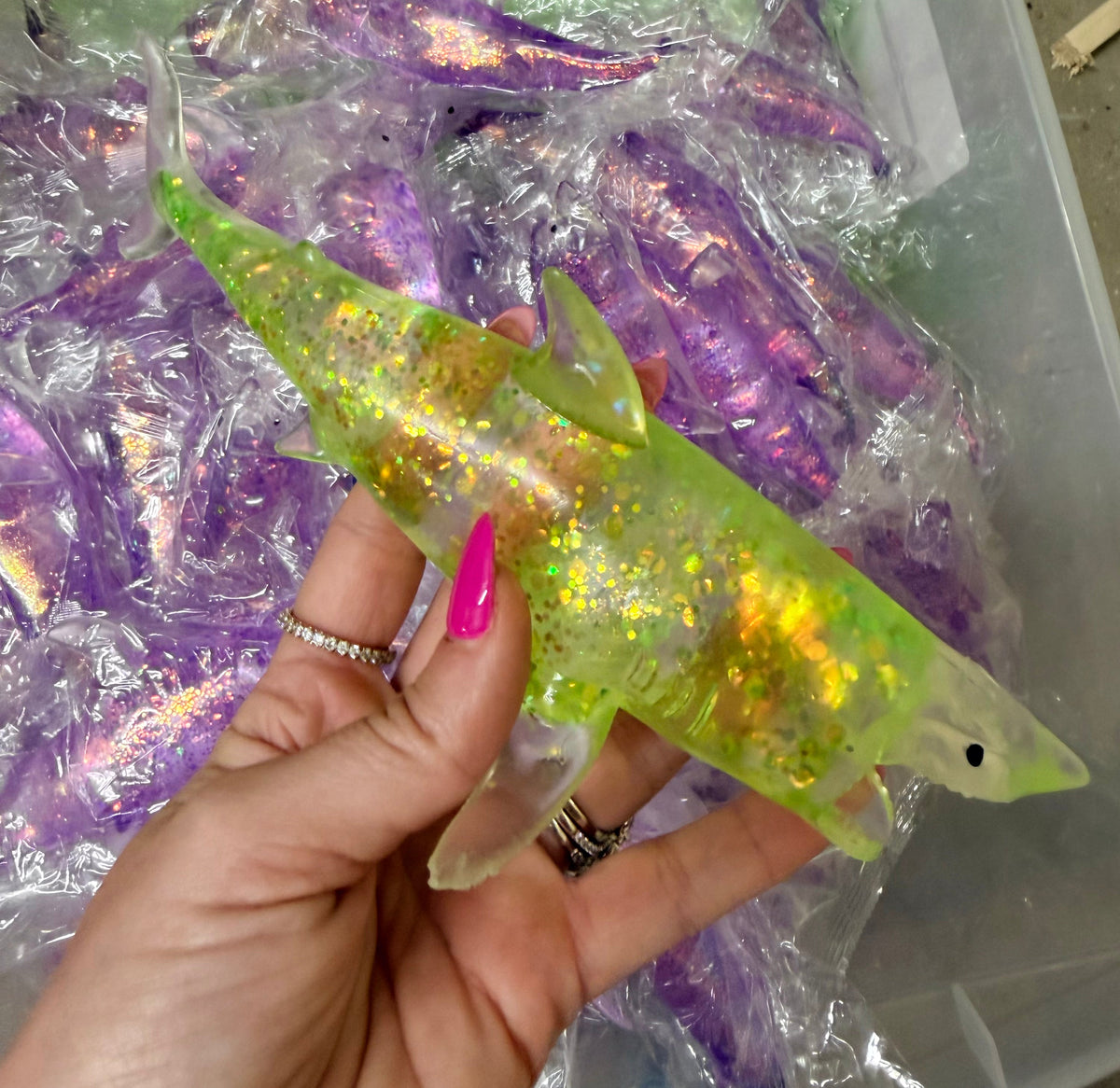Glitter Shark Squishy
