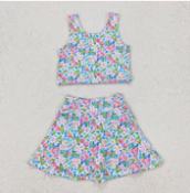 Active Two PIece Set-pastel flowers