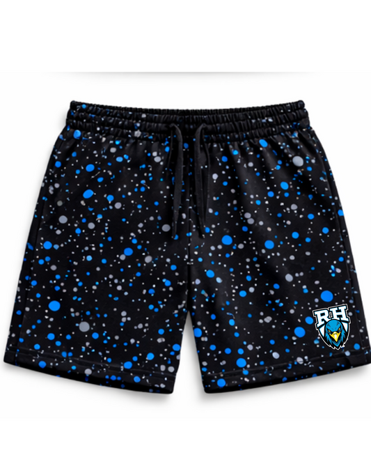Rockhill Bluehawks Spring Splatter Shorts